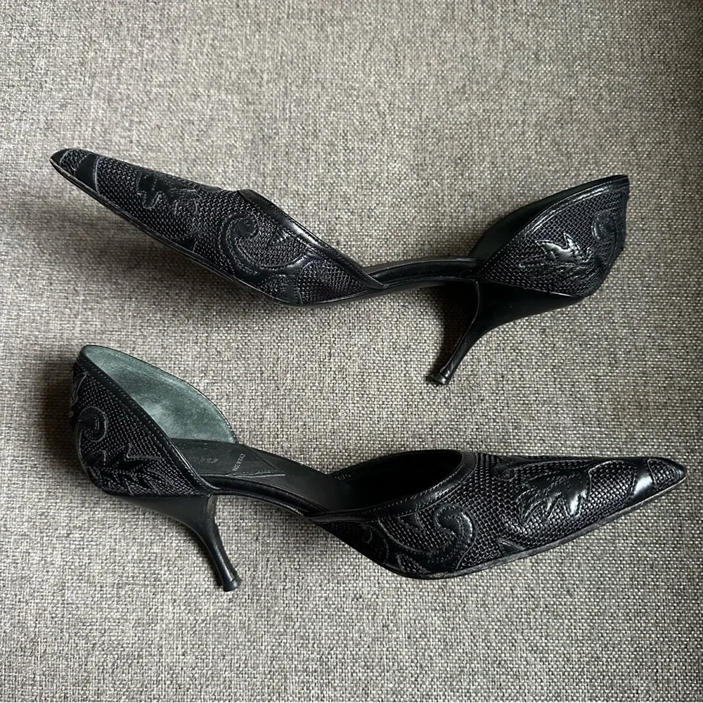 Vintage Miu Miu black western style d’orsay heels - Picture 5 of 7